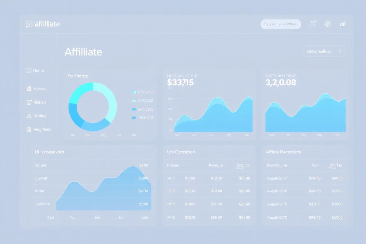 Affiliate dashboard preview showing analytics and conversion metrics